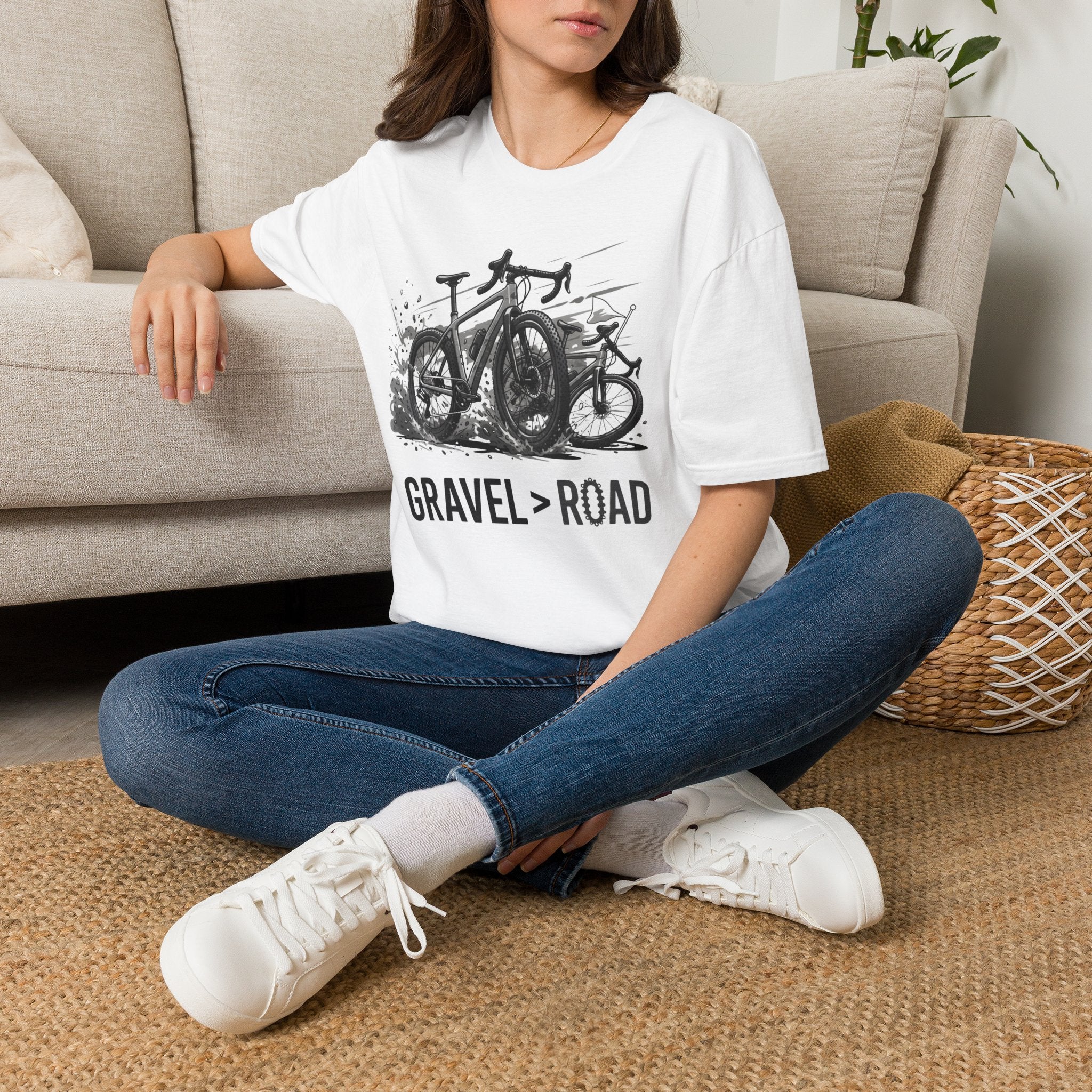 Gravel > Road — Unisex Softstyle Tee
